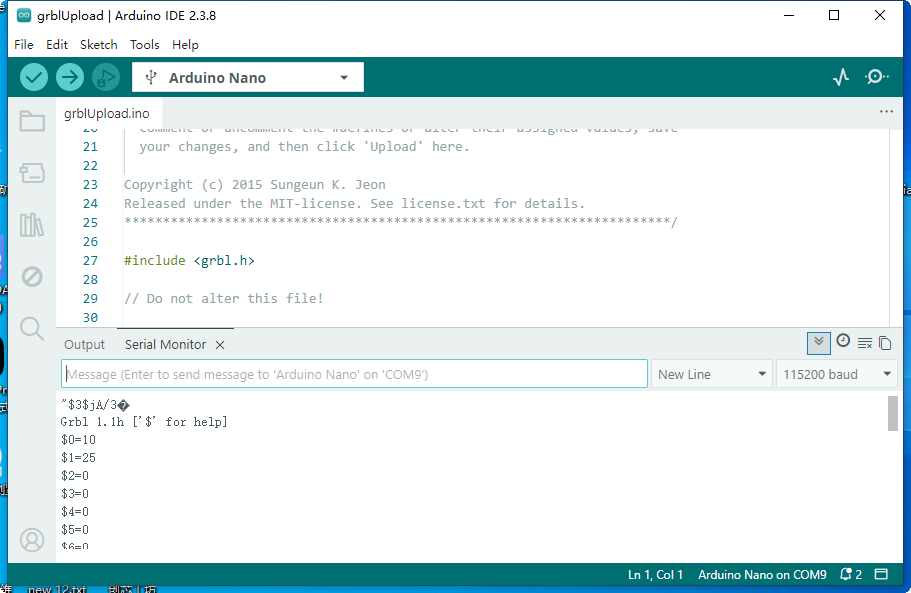 如何在 Arduino Nano上安装 GRBL